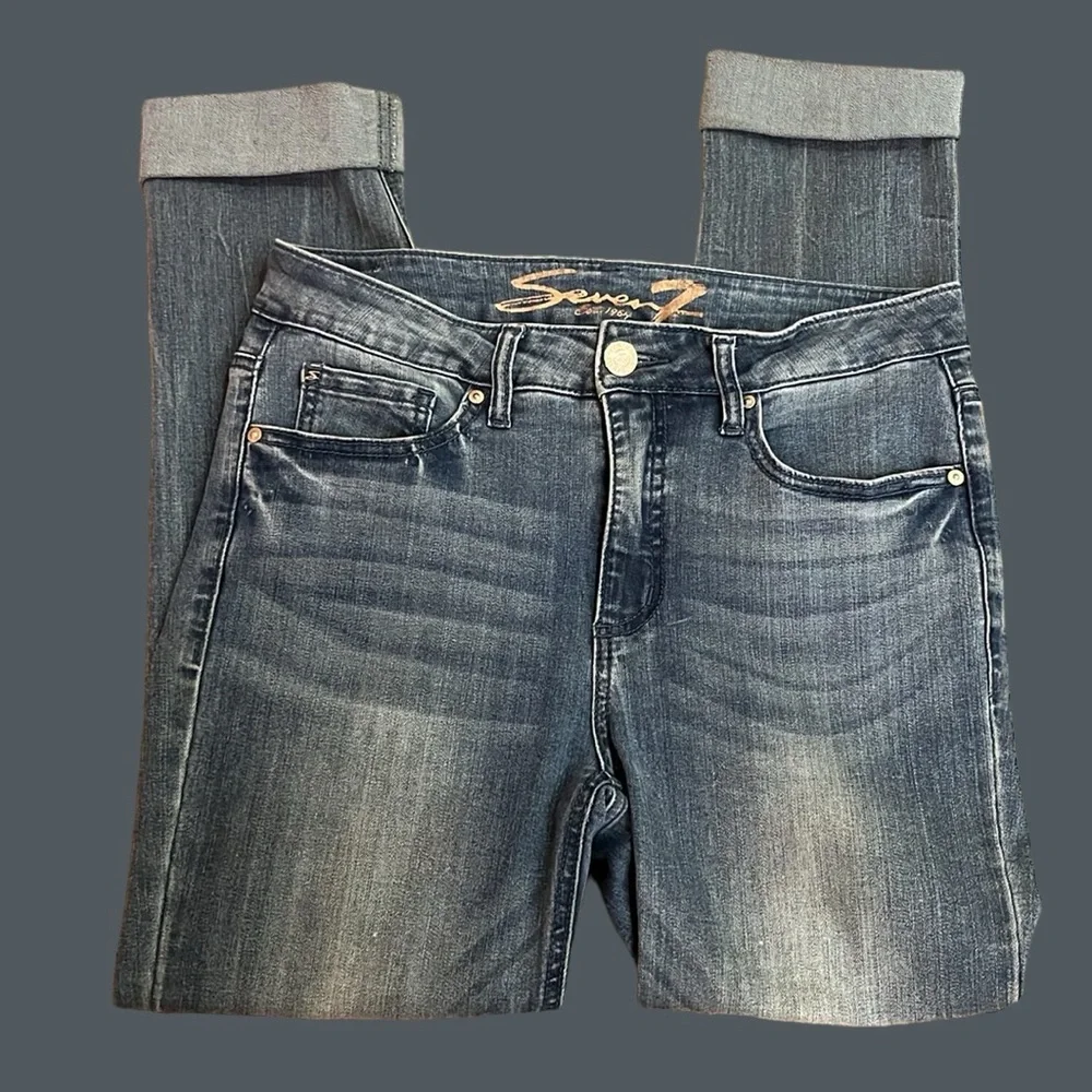 Seven7 High Rise Slim Straight Jeans - Picture 14 of 15